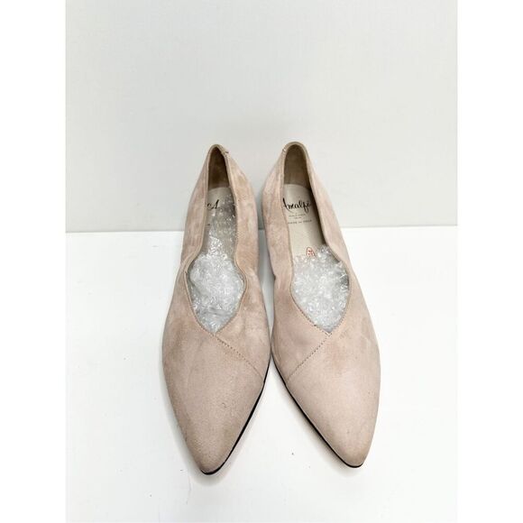 Amalfi by Rangoni Shoes Pablito Pointed Toe Size 7 Pink Pump Cashmere Suede - Picture 5 of 9